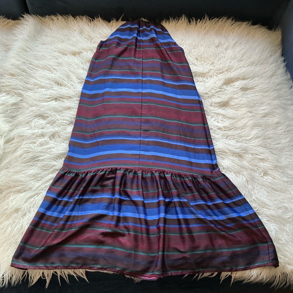 Banana‎ Republic Halter Striped Flounce Midi Dress - Picture 5 of 5